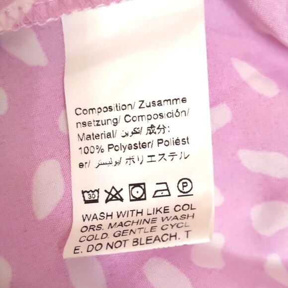 Lavender Flowy Dots Tiered Shift Dress Babydoll Size L - Picture 7 of 9